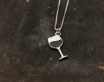Wine Glass Necklace - Etsy