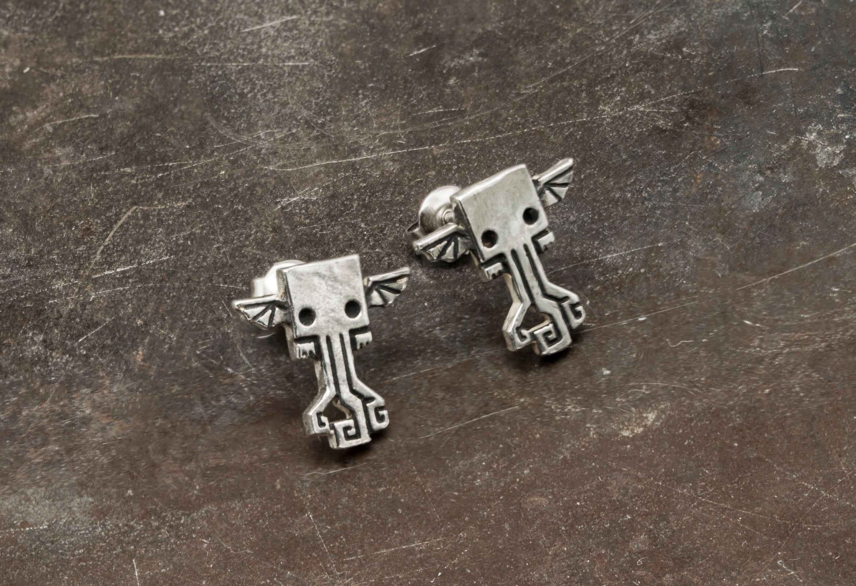 Protection Rune Viking Cufflinks in Sterling Silver - SAN SAN ATELIER