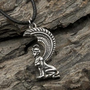 Sterling Silver Sphinx Necklace: Greek Mythology Pendant