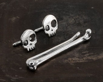 Flongo Pince à Cravate Viking Boussole – Argent Vintage – Acier Inoxydable – Style Nordique Pirate Scandinave