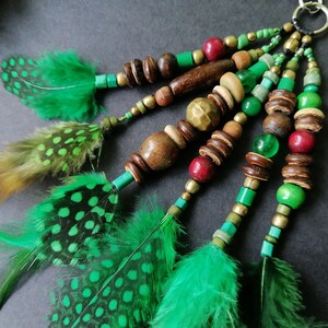 Hippie Keychain Bag Charm Feather Tassel Key Ring New Car New Home Gift ...