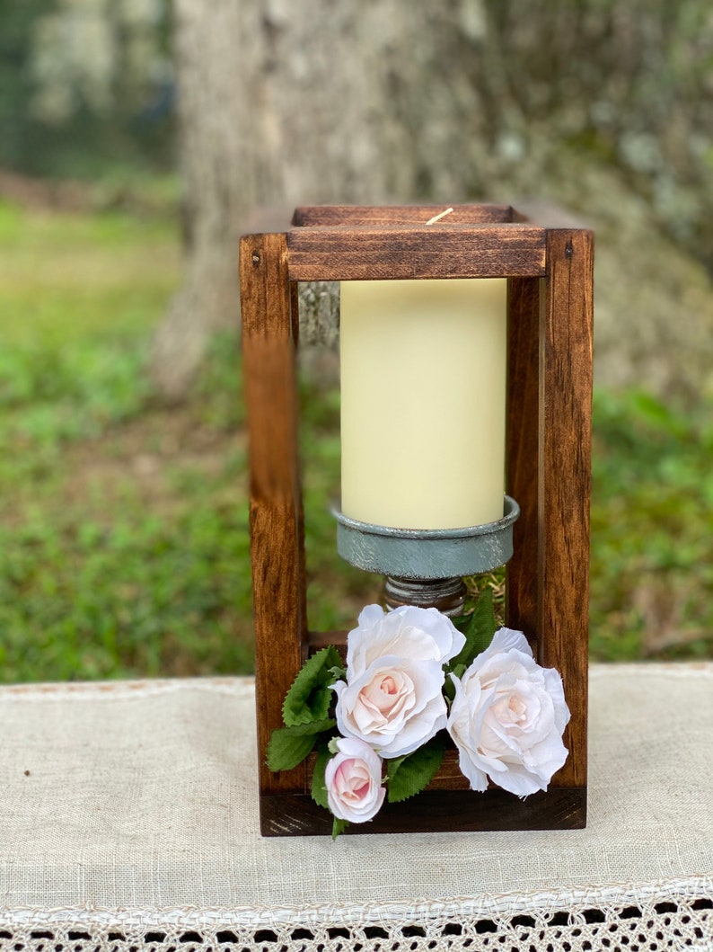Wedding Gift Rustic Wood Candle Lantern Centerpiece,Rustic Wedding Table Decoration,Wooden Candle Holder,Country Barn Wedding Centerpiece