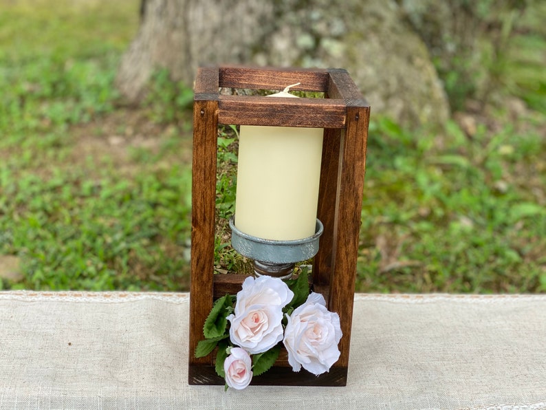 Wedding Gift Rustic Wood Candle Lantern Centerpiece,Rustic Wedding Table Decoration,Wooden Candle Holder,Country Barn Wedding Centerpiece