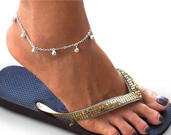 Jingle Bells Anklet 925 Sterling Silver (Free Jewelry Gift Box)