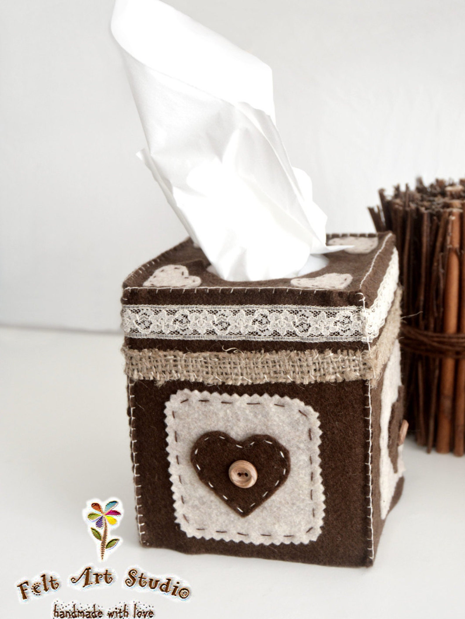 Unique Felt Paper Tissue Box Cover. Etsy
