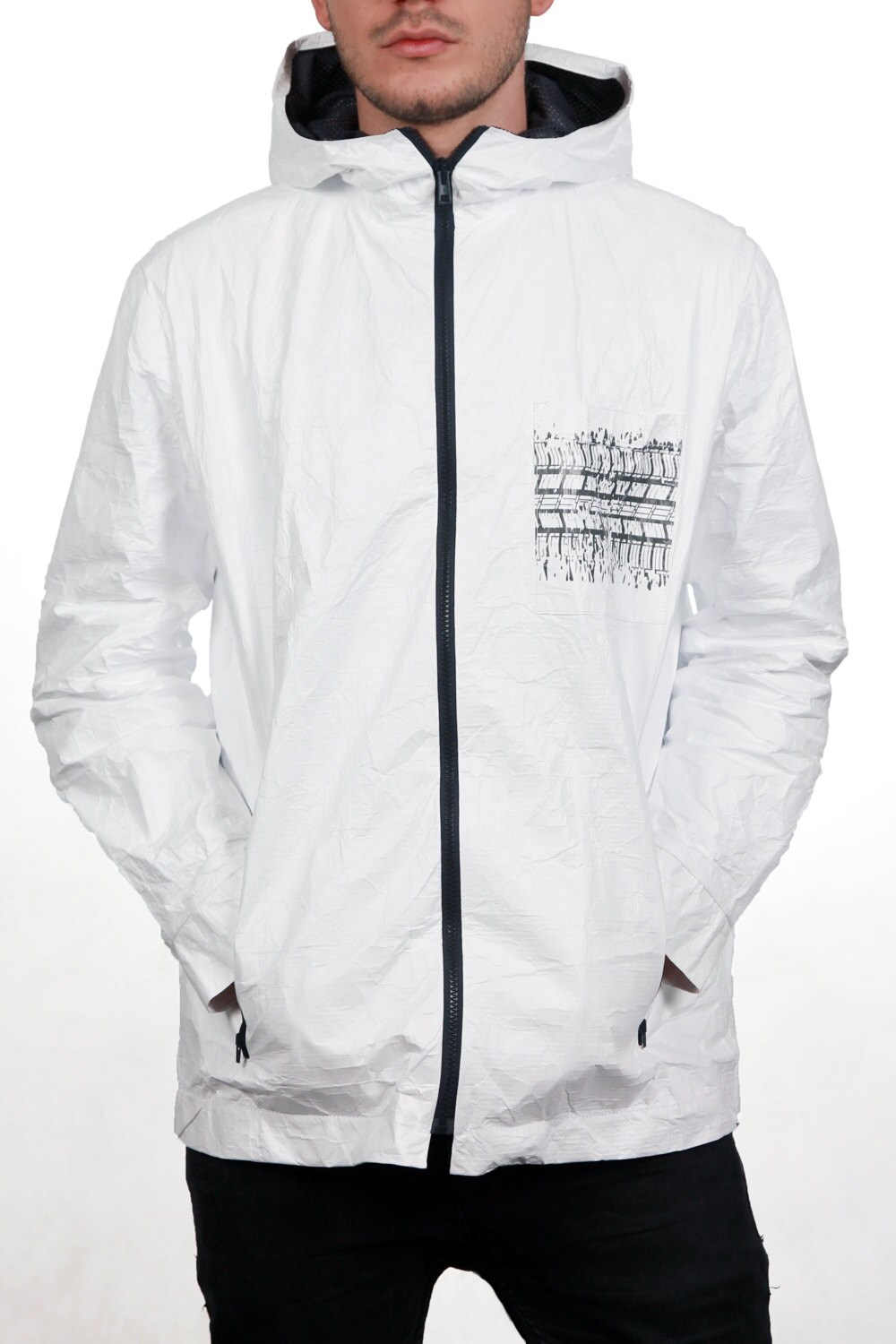 CREEP / JACKET. POLYETHYLENE. TYVEK★L Tyvek Jacket Tire–unisex Waterproof & Windproof Hooded