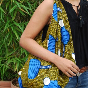 Furoshiki tote made from African wax print cotton