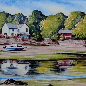 Sandy Haven. Pembrokeshire Beaches, Coastline. Welsh art by Andrew Bailey. Milford Haven, seascapes, beach art, coast, art, signed prints.