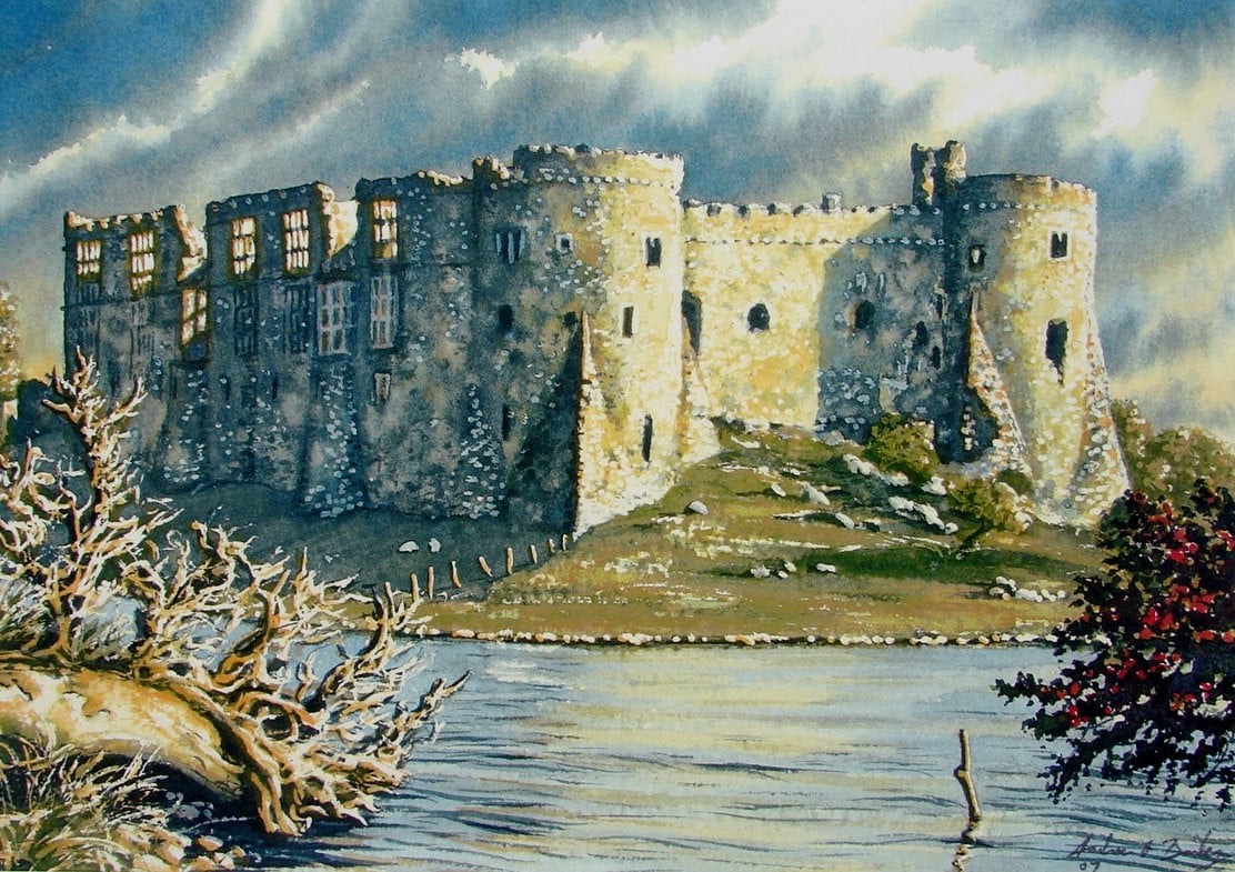 Carew Castle Storm Light. A Signed and Limited Print by Andrew Bailey.  Pembrokeshire Castles, Seascapes, Landscapes and Wildlife. - Etsy