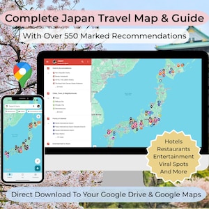 Carte de voyage complète et guide du Japon | Carte Google | Mes cartes