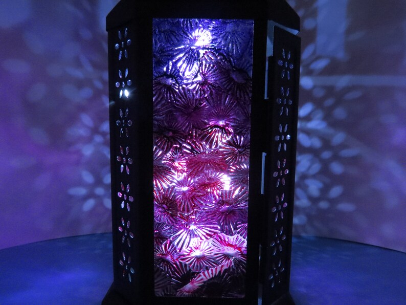 3196 northern Lights Candle Lantern Fused Etsy