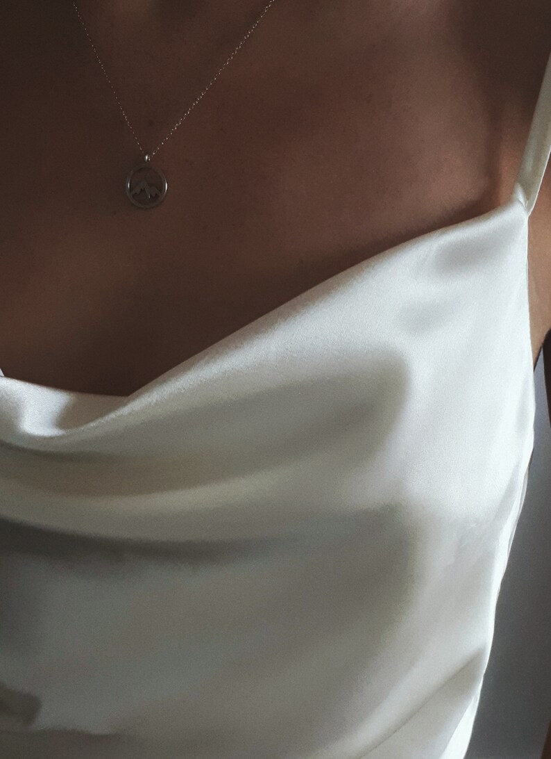 Cowl neck Cream Silk Satin Cami Top Champagne Silk Satin | Etsy