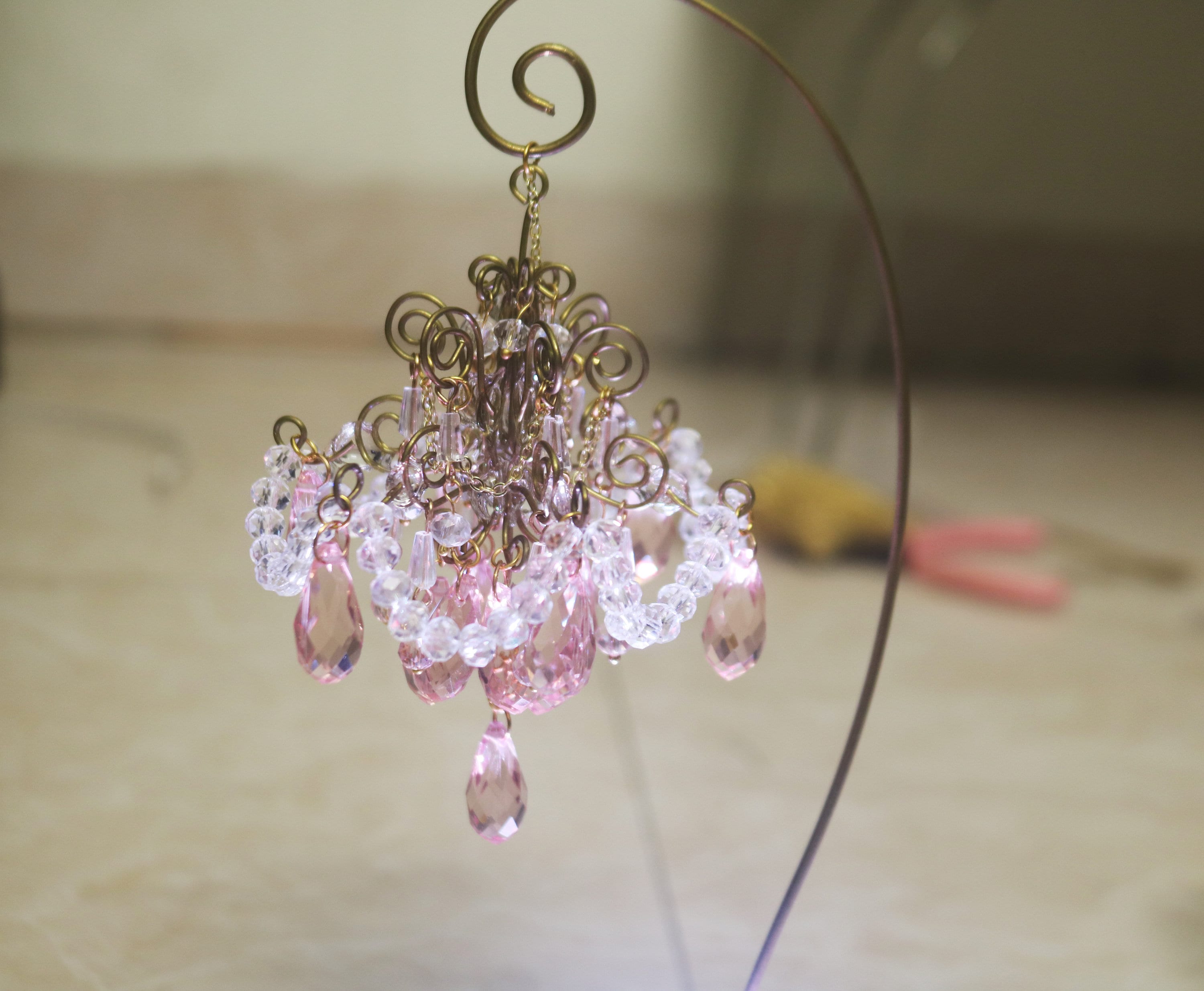 Pink Chandelier Lamp Etsy Australia