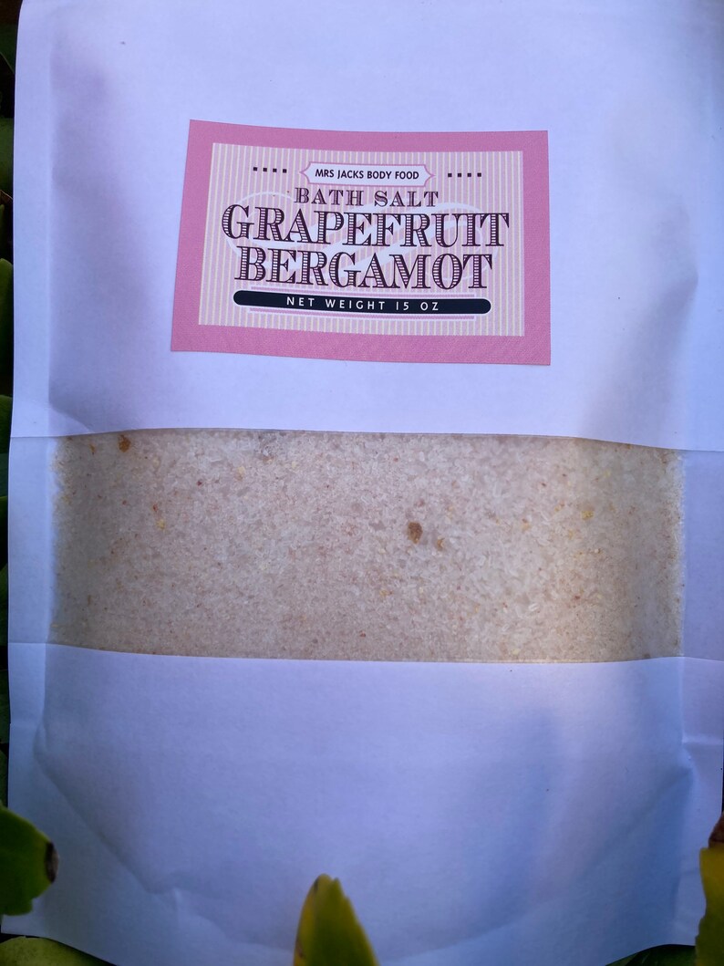 Grapefruit & Bergamot Bath Salt// Relaxationtherapy//bath Etsy