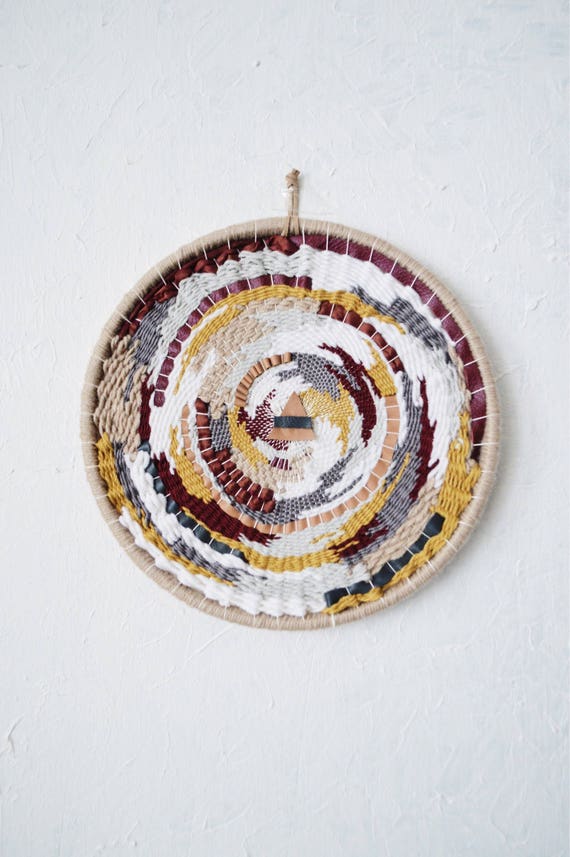 10 Boho Round Woven Wall Hanging Boho Girlfriend Gifts Etsy