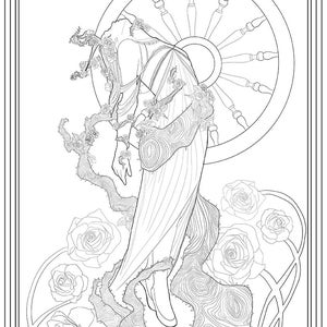 DIRECT DOWNLOAD - Coloring Page "Sleeping beauty"