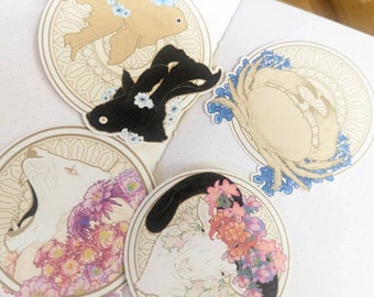 Zodiac die cut stickers