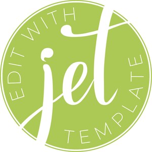 May include: A green circle with a white outline and the text "EDIT WITH jet TEMPLATE" in white.