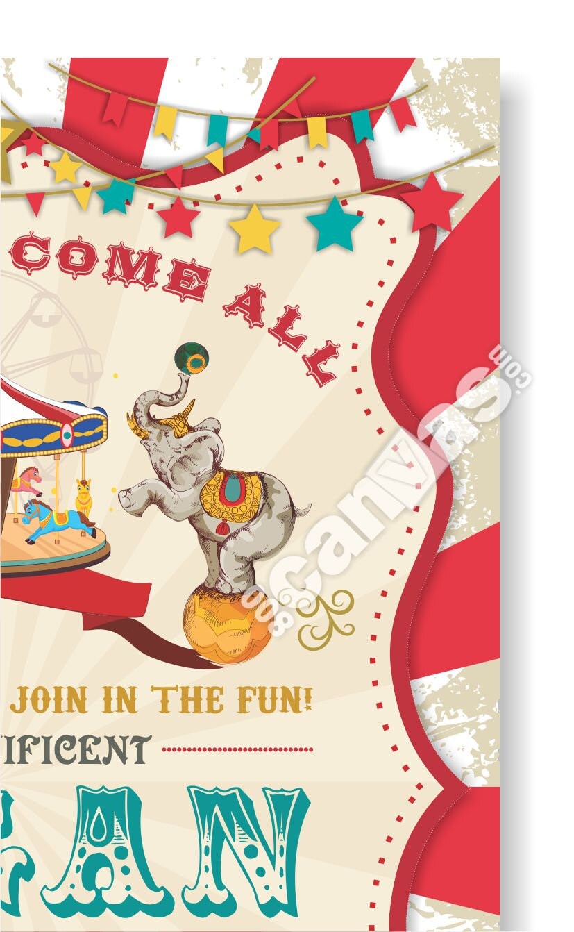 Carousel Birthday Invitations, Rustic CAROUSEL FIRST BIRTHDAY ...