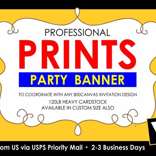 Pennant Banner Professionally Printed  - PRINTING SERVICE -  Ship via USPS Priority Mail - 2-3 Days