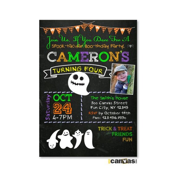 halloween invitations chalkboard invites ghost birthday trick or treat party halloween theme halloween party for kids boys girls oe64 chalkboard invites
