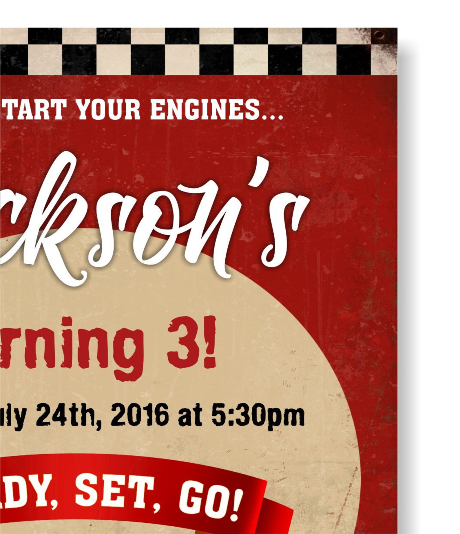 Racing Birthday Invitation Racing Theme Party Invites Racer Etsy