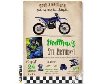 Motocross Invitation Etsy Motocross Invitation Etsy