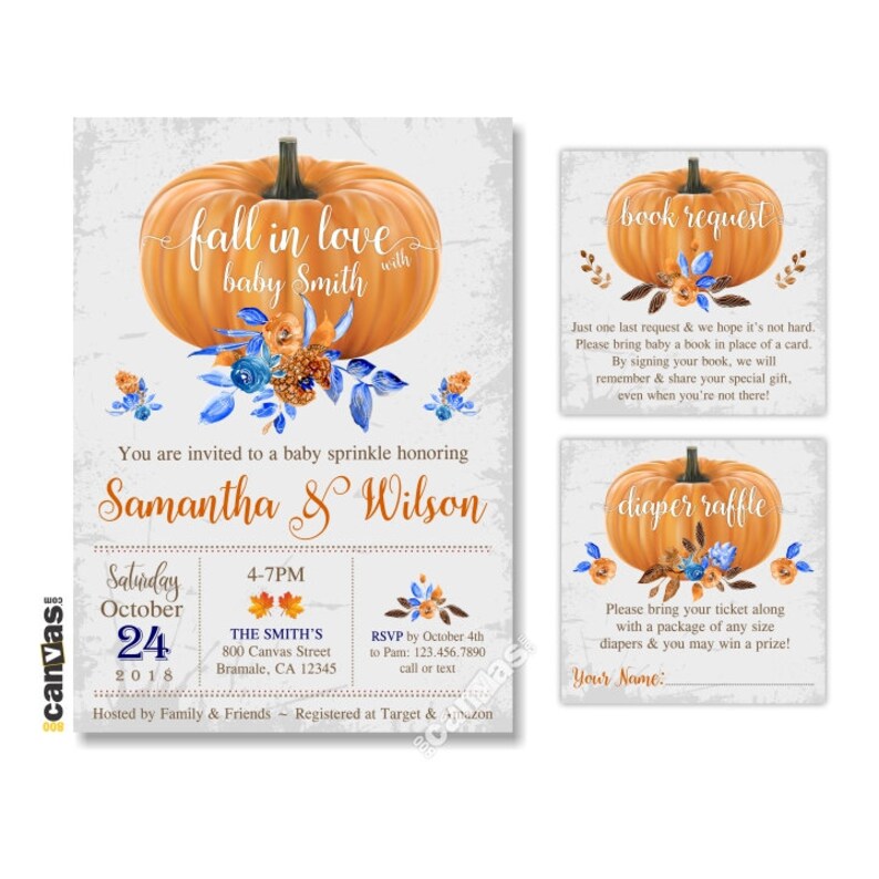 Fall In Love Baby Shower Invitations Pumpkin Baby Shower Etsy Fall In Love Baby Shower Invitations Pumpkin Baby Shower Etsy