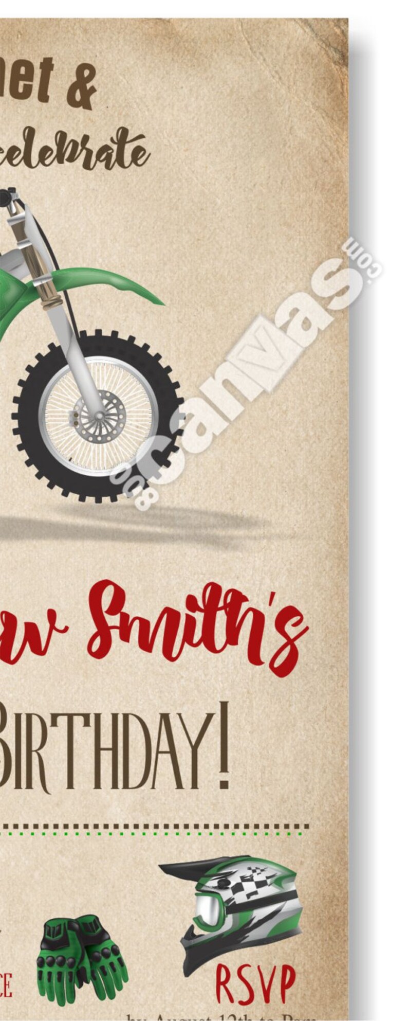 Dirt Bike Einladung Dirt Bike Geburtstagseinladung Etsy