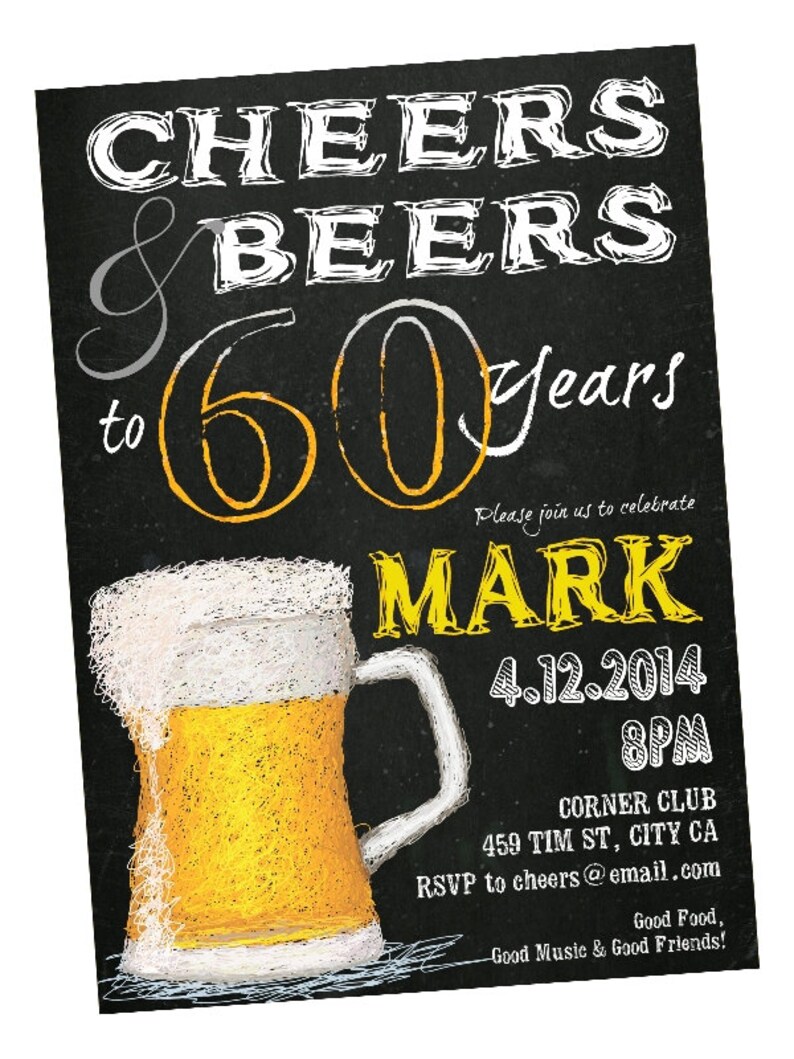 BierGeburtstagsEinladung Cheers und Bier eisern bis 30 Etsy