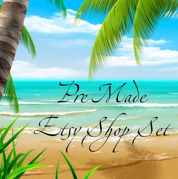 Beach Banner Set Beach Etsy Banner Set Premade Etsy Banner Etsy