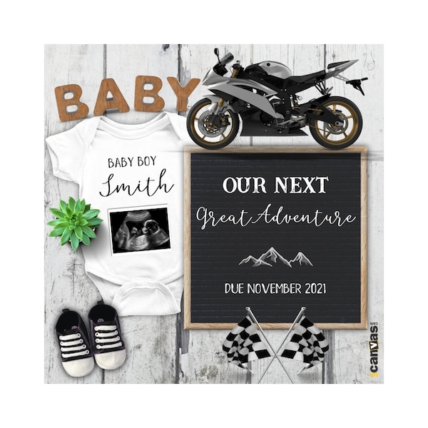 Motorcycle Gender Reveal Invitation Etsy Denmark