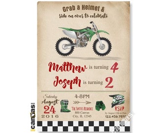 Motocross Invitation Etsy Motocross Invitation Etsy