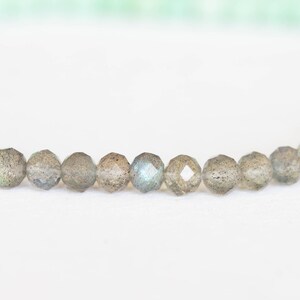 Chrysoprase and Labradorite Stretch Bracelet, Beaded Green Elastic Stacking Jewelry image 3