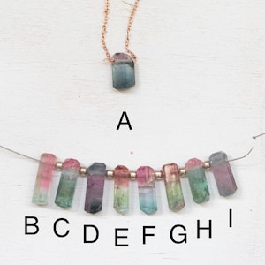 Bicolor Tourmaline Crystal Necklace - New Options! image 6