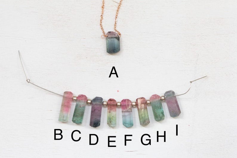 Bicolor Tourmaline Crystal Necklace - New Options! image 6
