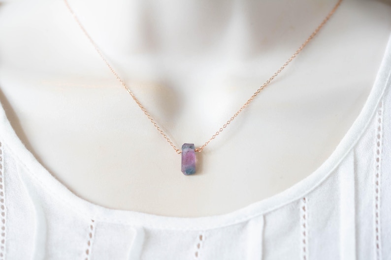 Bicolor Tourmaline Crystal Necklace - New Options! image 8