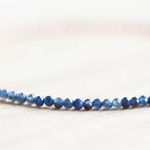 Pulseira de Safira Azul, Prata de Lei, Ouro Amarelo ou Rosé Preenchido, Conjunto de Joias Delicadas com Pedra de Nascimento de Setembro imagem 3