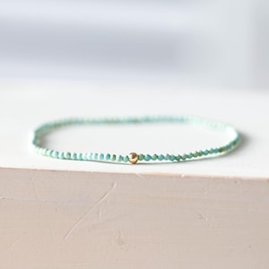Super Dainty Pastel Turquoise Stretch Bracelet