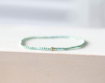 Dainty Pastel Turquoise Stretch Bracelet