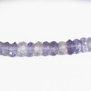 Iolite Stretch Bracelet, Dainty Genuine Blue Gemstone Jewelry image 5