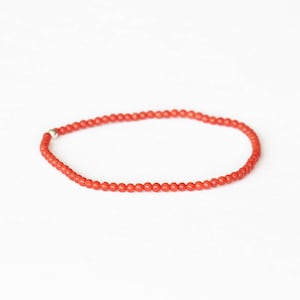 Echte Italiaanse koraalstretcharmband, natuurlijk en onbehandeld koraal, kralen sierlijke roodoranje elastische sieraden