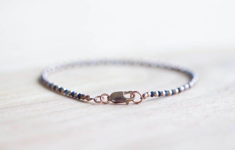 Pulseira de Safira Azul, Prata de Lei, Ouro Amarelo ou Rosé Preenchido, Conjunto de Joias Delicadas com Pedra de Nascimento de Setembro imagem 5