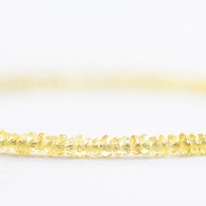 Yellow Sapphire Bracelet, Dainty September Shaded Birthstone Jewelry, Sterling Silver or Rose Gold Fill image 4