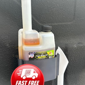 Updated Hot Shot's EDT Diesel Additive Holder for the updated 2025 bottle / Magnet, screw and funnel options available.