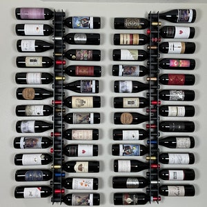Latitude 12 Bottle Wall-Mounted Steel Wine Rack FREE Shipping Wine Display Wine Bottle Storage Made In Montana image 3