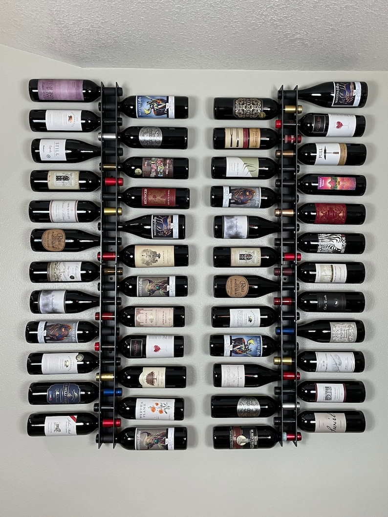 Latitude 12 Bottle Wall-Mounted Steel Wine Rack FREE Shipping Wine Display Wine Bottle Storage Made In Montana image 3