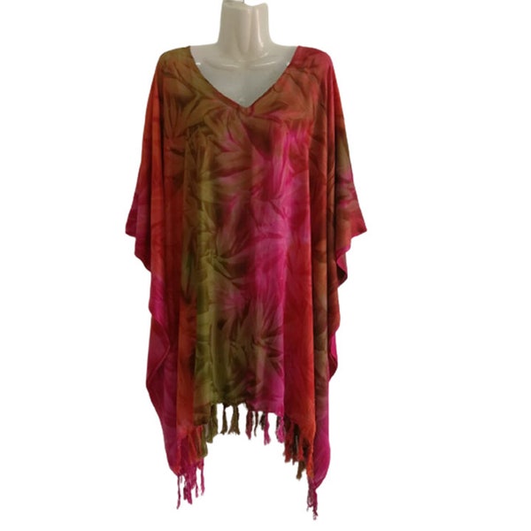 BOHEMIAN PONCHO TUNIC KRT1584 main image 0