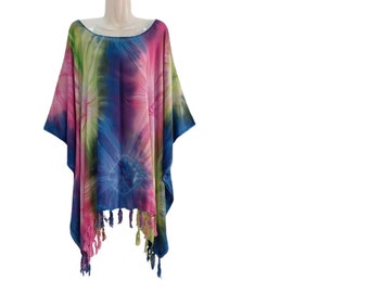 bali batik plus size kleding kaftan kimono, poncho vrouwen jurken, zomer boho blouse, plus size hippie, One size fits most XL to 5X