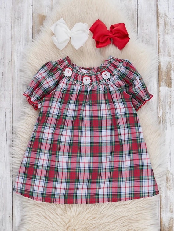 Smocked Christmas Dress * Baby Girl Holiday Outfit * Hand-Embroidered Toddler Dress * Personalized Christmas 2025